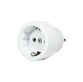 Permanent adapter from German outlet to Israeli outlet, standard three-pin, white